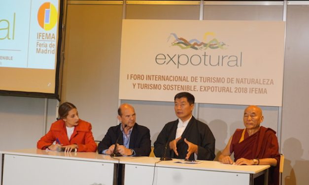 Dr. Lobsang Sangay, presidente de la CTA, en Expotural 2018
